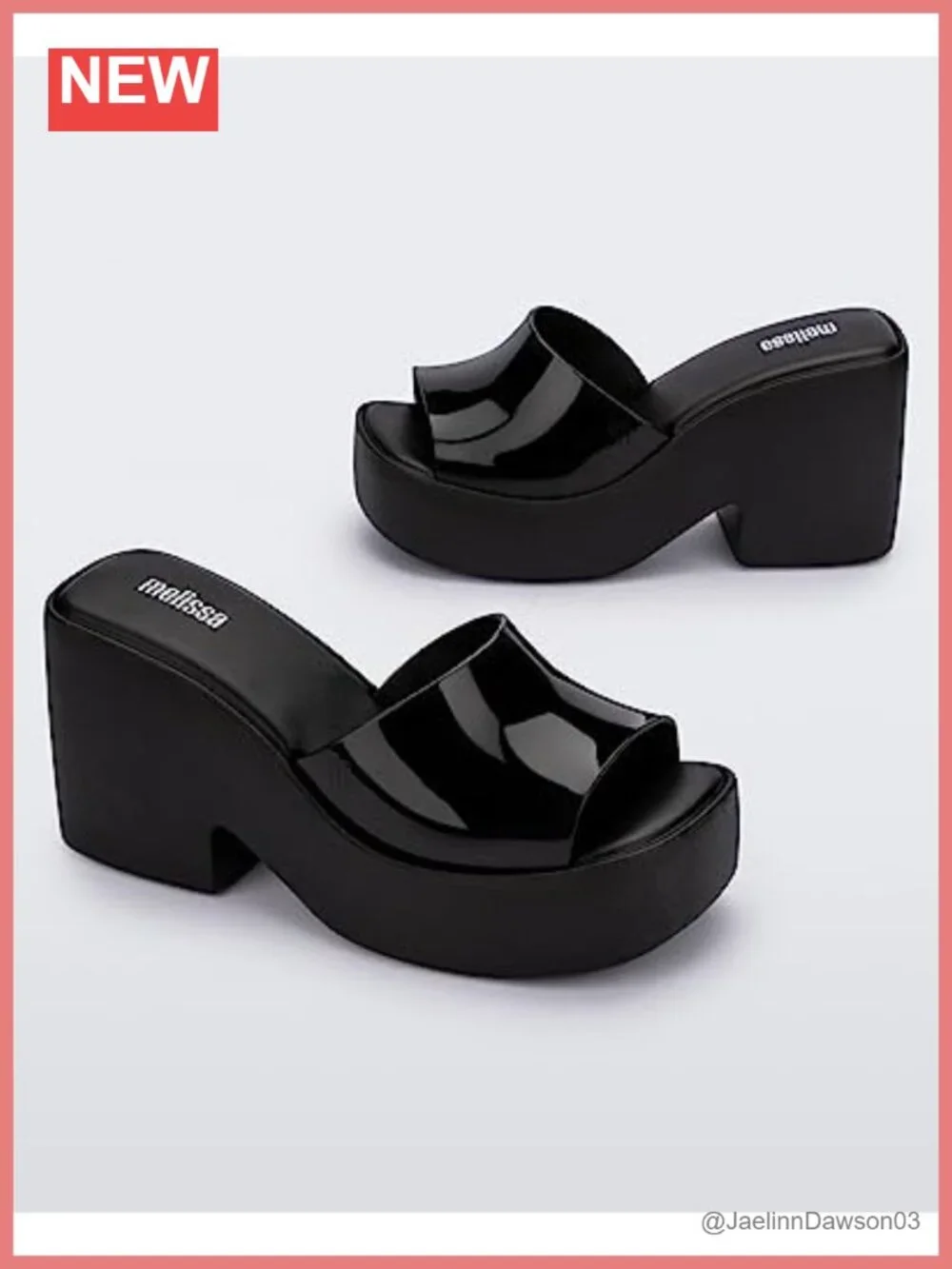Women's Platform Jelly Heels Slip-On Mules Chunky Sandals Vegan Eco-Friendly